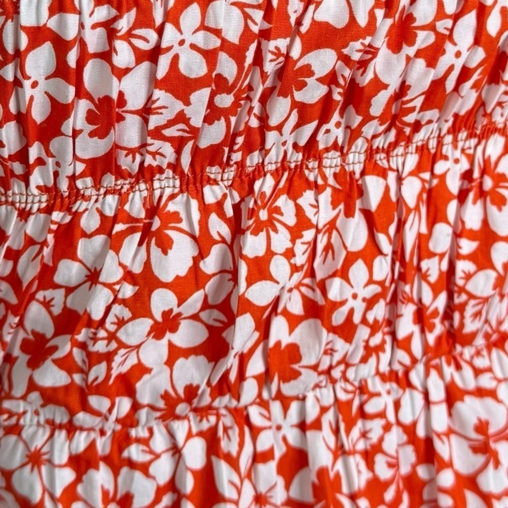 NWT Revolve NIA Open Back Smocked Floral Mini Dress Orange Size S - Picture 9 of 13